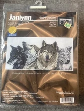 THE PACK cross stitch kit JANLYNN 1999 USA  wolves NIP