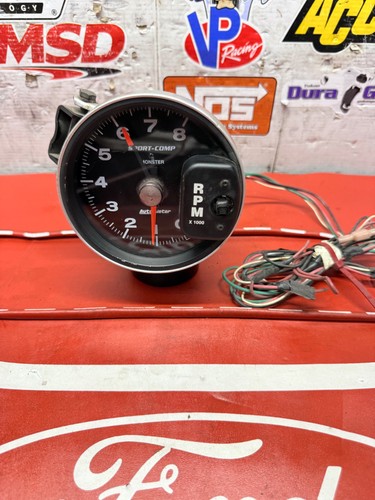AUTOMETER 3980 SPORT-COMP MOSTER 8000 RPM TACHOMETER GAUGE 5 IN ELECTRICAL