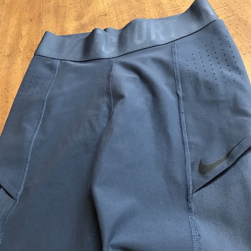 womens nike dri fit xsmall Court Pants One Side Pocket. Steel Blue/gray Color - Picture 2 of 8