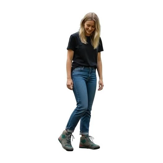 VTG 90s Merrell Lazer Tan, Teal Green and Red Suede Hiking Ankle Shoes. SZ 6.5 - Image 3 of 4