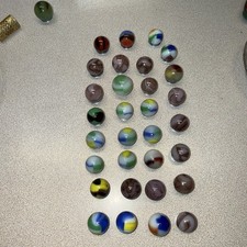 Vintage Marble King Rainbow Marbles Lot of 31 Marbles