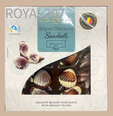 J.D Gross Belgian Sea Shells 20 Chocolates With Hazelnut 250g x 3