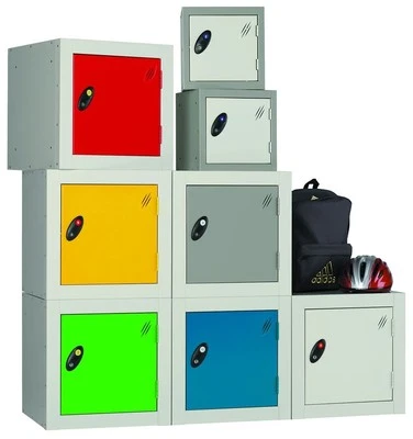 NEW Quarter & Cube Compartment Steel Storage Lockers Choose Door Colour & Depth