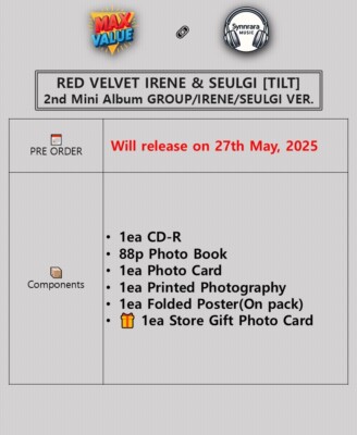 RED VELVET IRENE&SEULGI TILT 2nd Mini Album PHOTO BOOK/CD+Book+