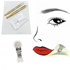 5Pc Semi Serrated Microblading Needle Fake Skin Permanent Makeup Tattoo Machine