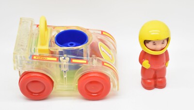 Go Go Gears Turbo Race Car & Red Driver Figure Vintage Playskool 1988