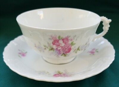 Antique Moritz Zdekauer Habsburg China Footed Cup & Saucer - Made in Austria