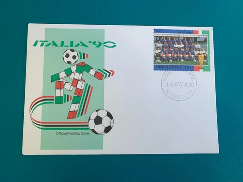 SIERRA LEONE 1990 FDC WORLD CUP FOOTBALL ITALY TEAM