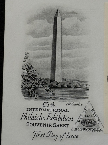 US FDC First Day of Issue Cover 1966 Sixth International Philatelic Exhibition - Picture 3 of 5