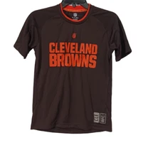 Team Apparel Youth Outerstuff NFL Covert Short Sleeve Top-Brown, Medium 10/12