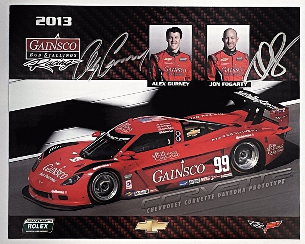 2013 Signed Gainsco Racing #99 Hero Card Corvette Daytona Grand-Am