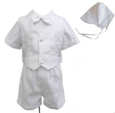 New Infant Boys Christening Baptism Special Gown size M 12286