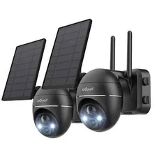 ieGeek 2K Outdoor Wireless Solar Security Camera Home WiFi Battery CCTV System