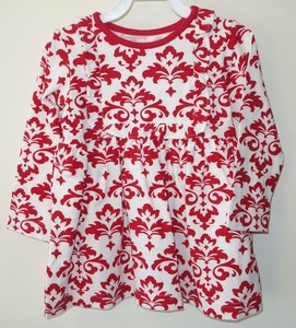 New-In-Package-Kelly-039-s-Kids-Red-White-Damask-Ruffle-Bib-Paula-Dress-Sz-5-6