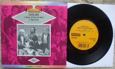 Status Quo - Rockin All Over The World / Paper Plane - EX- 45 + PS - OG 9567