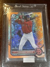 2022 Bowman Ceddanne Rafaela Orange Mojo Refractor /25 RedSox Rc Bowman 1 Rookie
