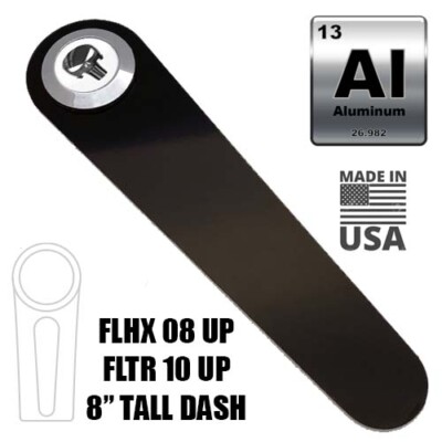 Black Aluminum Dash Panel For Harley Street 08 Road 10 Glide -  P SKULL ON WHITE