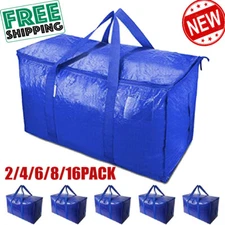 Extra Large Moving Bags with Zippers Carrying Handles, Heavy-Duty Storage Tote