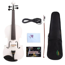 Electric Acoustic Violin 4 string violin kit 4/4 New Maple Spruce Ebony Fitting