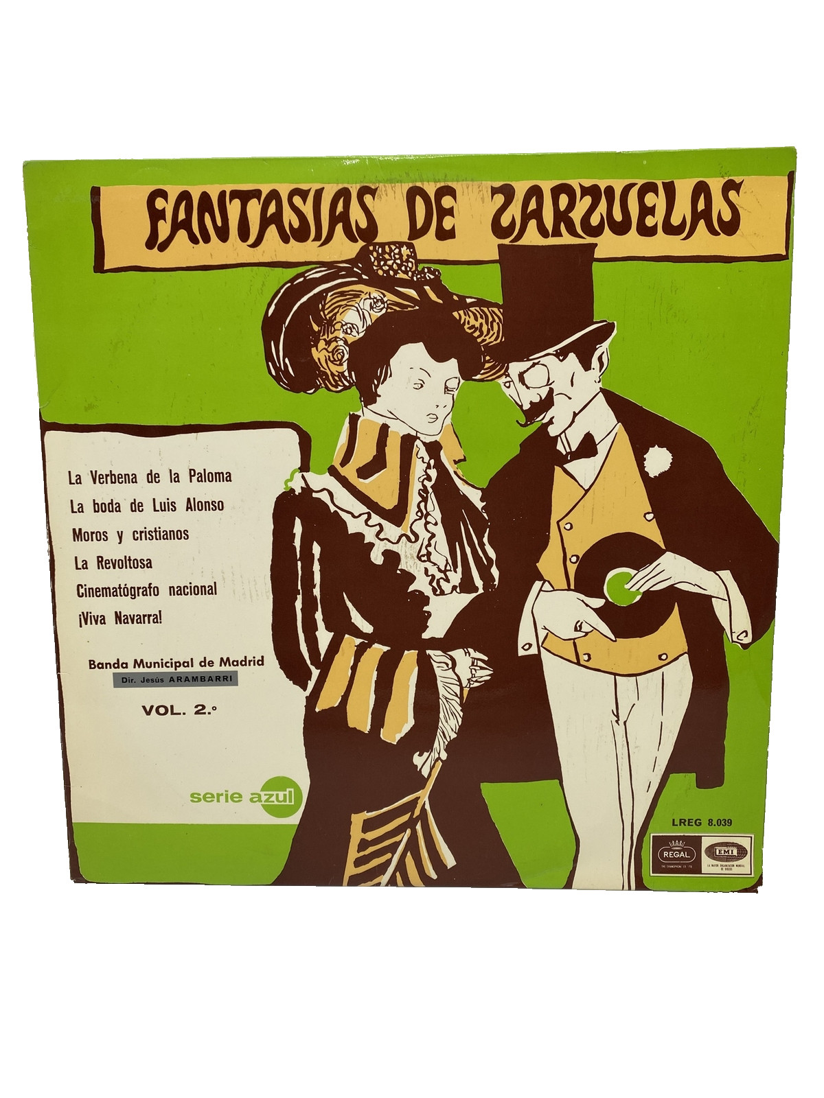 Fantasias De Zarzuelas Banda Municipal De Madrid Vol. 2 1968 Vinyl Regal Records