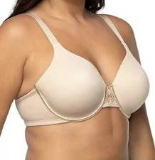 Vanity Fair Beauty Back FullFigure BackSmoothing DamaskNeutral 42D Bra 76380 NWT