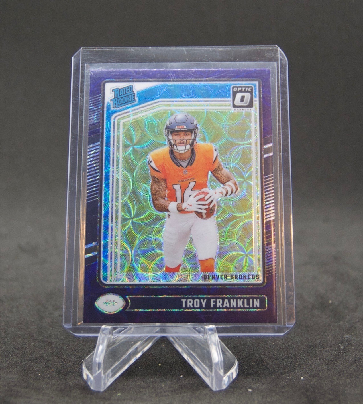 2024 Panini Donruss Optic - Rated Rookie Troy Franklin #294 Purple Scope RC