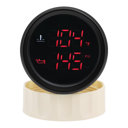 52MM 2 IN 1 Multifunction Gauge Water Temp&Oil Pressure With Sensor for Boat Car - Picture 5 of 15