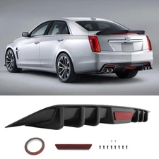 Glossy Black Rear Bumper Diffuser Fin Spoiler Lip For Cadillac CTS XTS ATS CT5