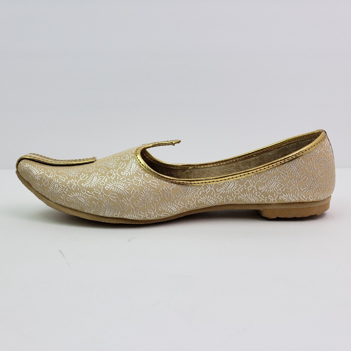 Shoe Bazar Etnic Mojri Khussa Mens Size 7 Gold Handmade Slip  display picture 1