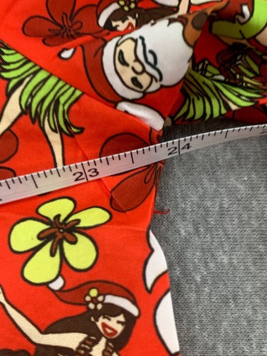 Christmas Santa Rudolph Hula Dancer Hawiian Button Shirt Mens M Red AOP Novelty - Picture 10 of 12