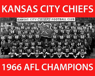 Kansas City Chiefs 1966 AFL Champions, 8x10 Team Photo UK