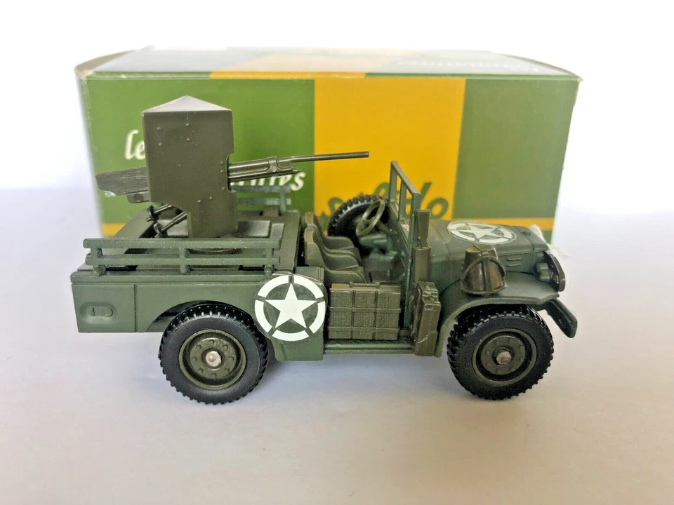 MILITAIRE SOLIDO N°128 DODGE 4X4 CANON M6X37 1/50 EN BOITE CARTON - Photo 3/4