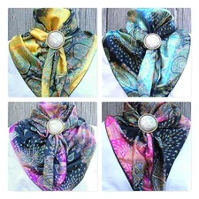 Wild Rag Scarf Western Cowboy Buckaroo Scarves Bandana Silky Cowgirl mc Paisley