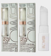 Lot of 2 FLOWER BEAUTY Petal Pout Lip Mask | Scented | Starlit - Vanilla Mango