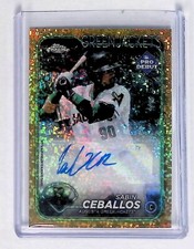 SABIN CEBALLOS  AUTO  2024 TOPPS PRO DEBUT CHROME #PDC-50 GOLD MINI DIAMONDS /50