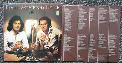 GALLAGHER & LYLE LP: SHOWDOWN (US; A&M Records    SP 4679)