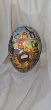 Vintage Paper Mache Easter Egg Box Made in German Democratic Republic 10" Nest