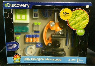Discovery 900X Microscope 45+ Biological Experiments Gear New In Box #44-50101-8