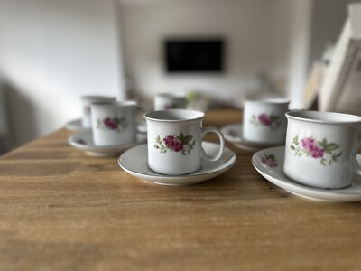 6 Stück Mokkatassen, Unterteller, Tassen , Teller  SP Made in China  H 61