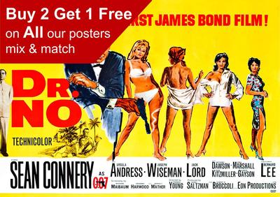 James Bond 007 Dr No Movie Poster A5 A4 A3 A2 A1