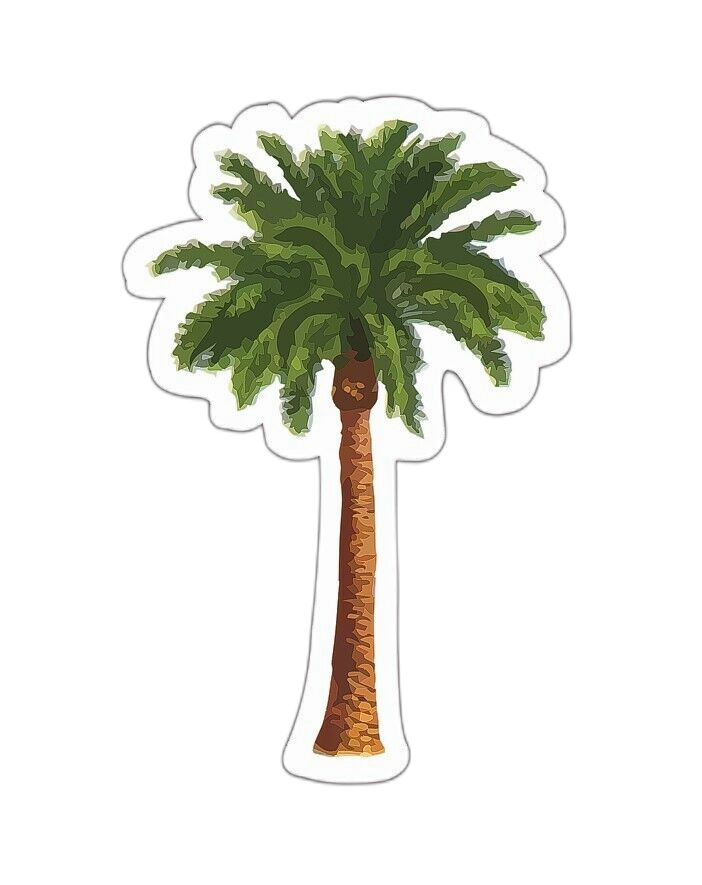 Palm Tree Sticker Illustration
