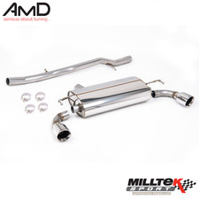 Milltek VW Golf Mk4 R32 Exhaust System Non Resonated Cat Back Jet Tips SSXVW025