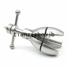  Stainless Steel Trillium Chastity Device Locking opening Plug Adjust & Lockable