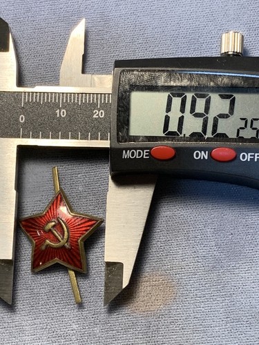 WW2 1940s Russian USSR Officer Cockade Badge Star Military. (size 0.86 x 086in ) - Picture 4 of 6