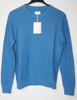 Gant Pullover Solid Textured Crew in Blue Ocean Size S New with Tag 149 
