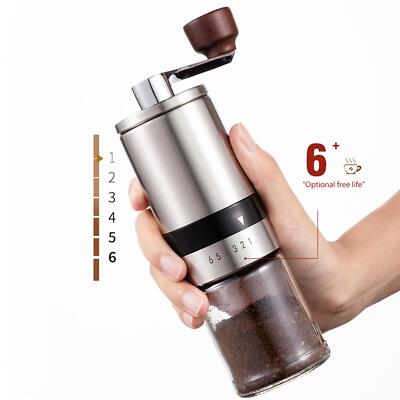Hand Manual Coffee Grinder Adjustable Coffee Bean Mill Stainless