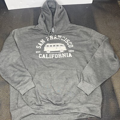 SF San Francisco Hoodie Gray Sweatshirt Unisex Adults Size XL