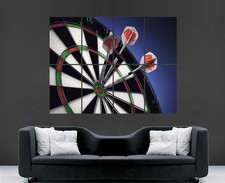 DARTS POSTER FLIGHTS SPORT DARTBAORD GIANT ART PRINT PICTURE LARGE