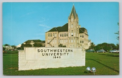 Southwestern University Georgetown, TX Vintage Chrome Postcard Baxtone