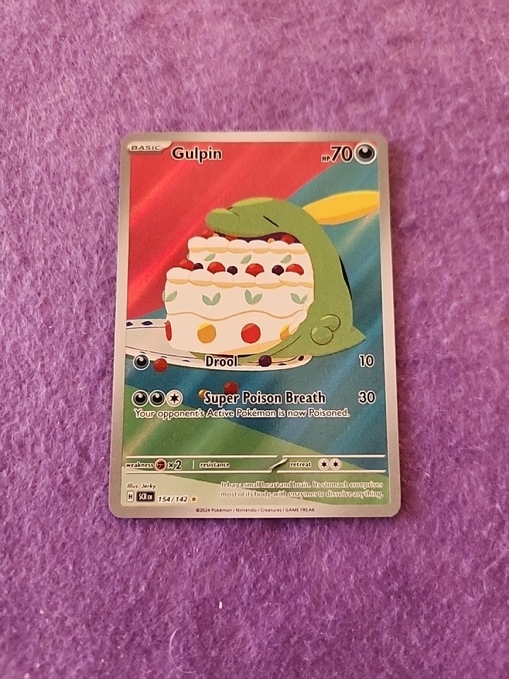 Pokemon Stellar Crown Gulpin Illustration Rare Card 154/142